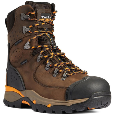 Ariat Endeavor 8 inch Carbon-Toe Waterproof Work Boot Chocolate Brown Detail