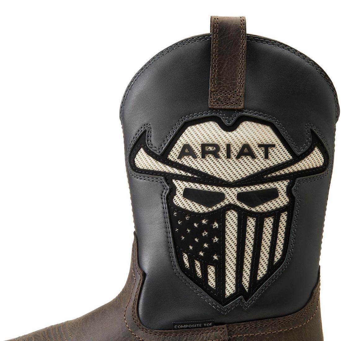 Rebar Flex VentTEK Incognito Composite-Toe Western Work Boot Iron Coffee