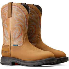 Ariat WorkHog XT Waterproof Work Boot Distressed Brown Side