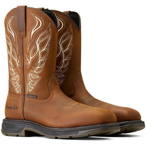 Ariat WorkHog XT Phoenix Carbon Toe Work Boot Distressed Brown Heel