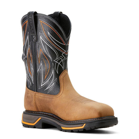 Ariat Big Rig BOA Composite-Toe Waterproof Work Boot Natural Tan Side