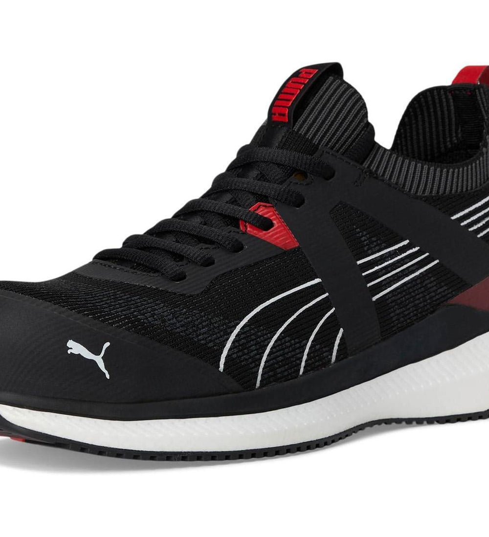Puma Safety Turbo Black Composite Toe Work Boots – Red image view 7