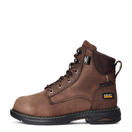 Ariat Casey 6" Women's MetGuard Composite Toe Work Boot - Brown Side
