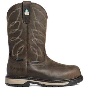 Ariat Riveter Women's CSA Waterproof Composite Toe Work Boot - Brown Heel