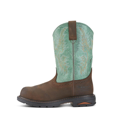 Ariat Tracey Women's Waterproof Composite Toe Work Boot - Brown Side
