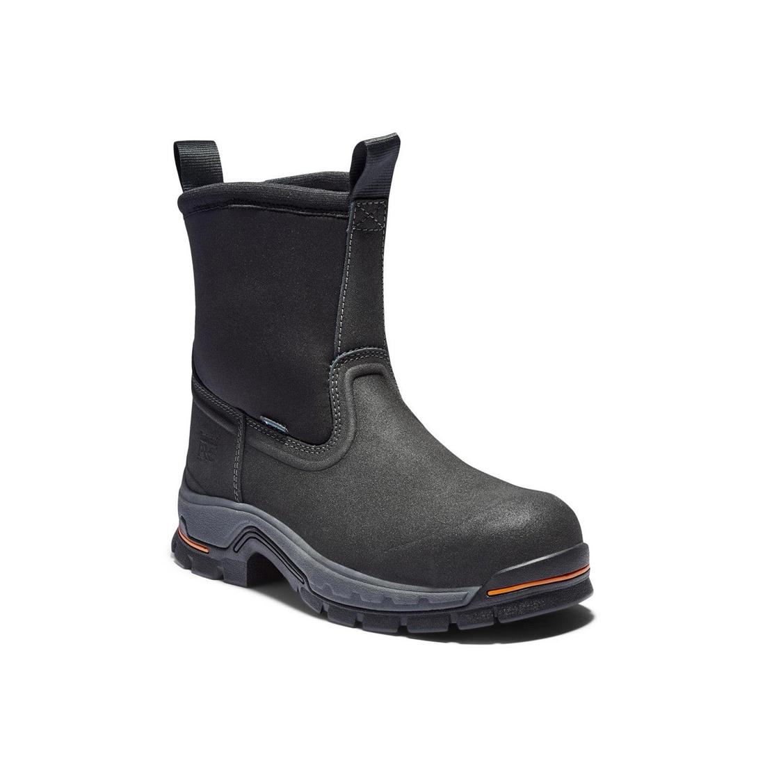 Stockdale Alloy-Toe Waterproof Pull-On Work Boot Black