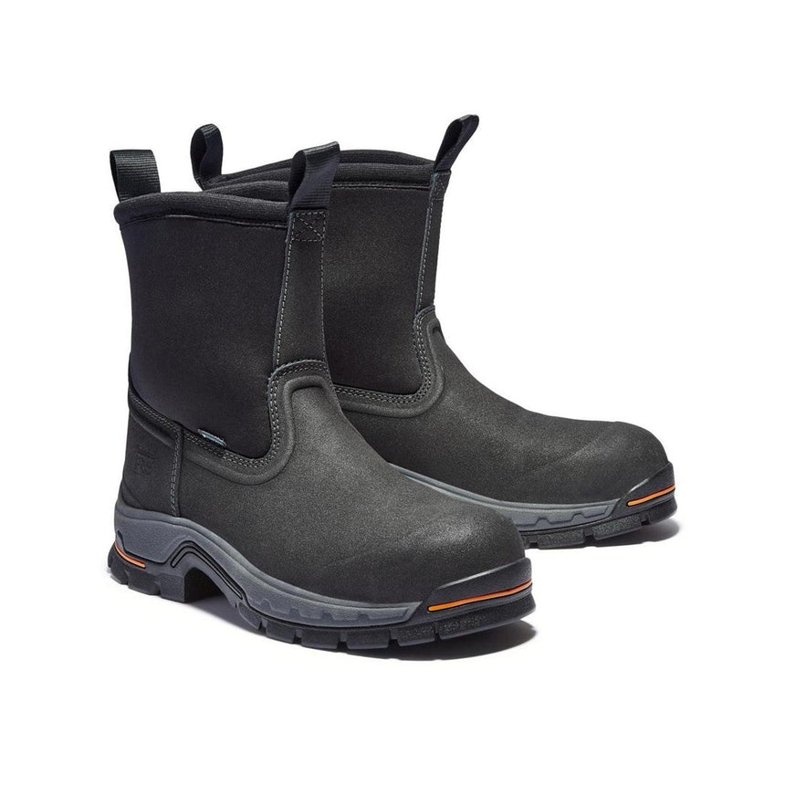 Stockdale Alloy-Toe Waterproof Pull-On Work Boot Black