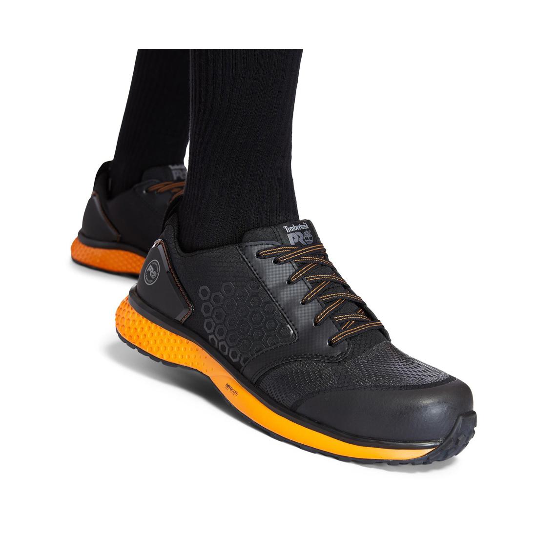 Reaxion Composite-Toe Work Shoe Black\Orange