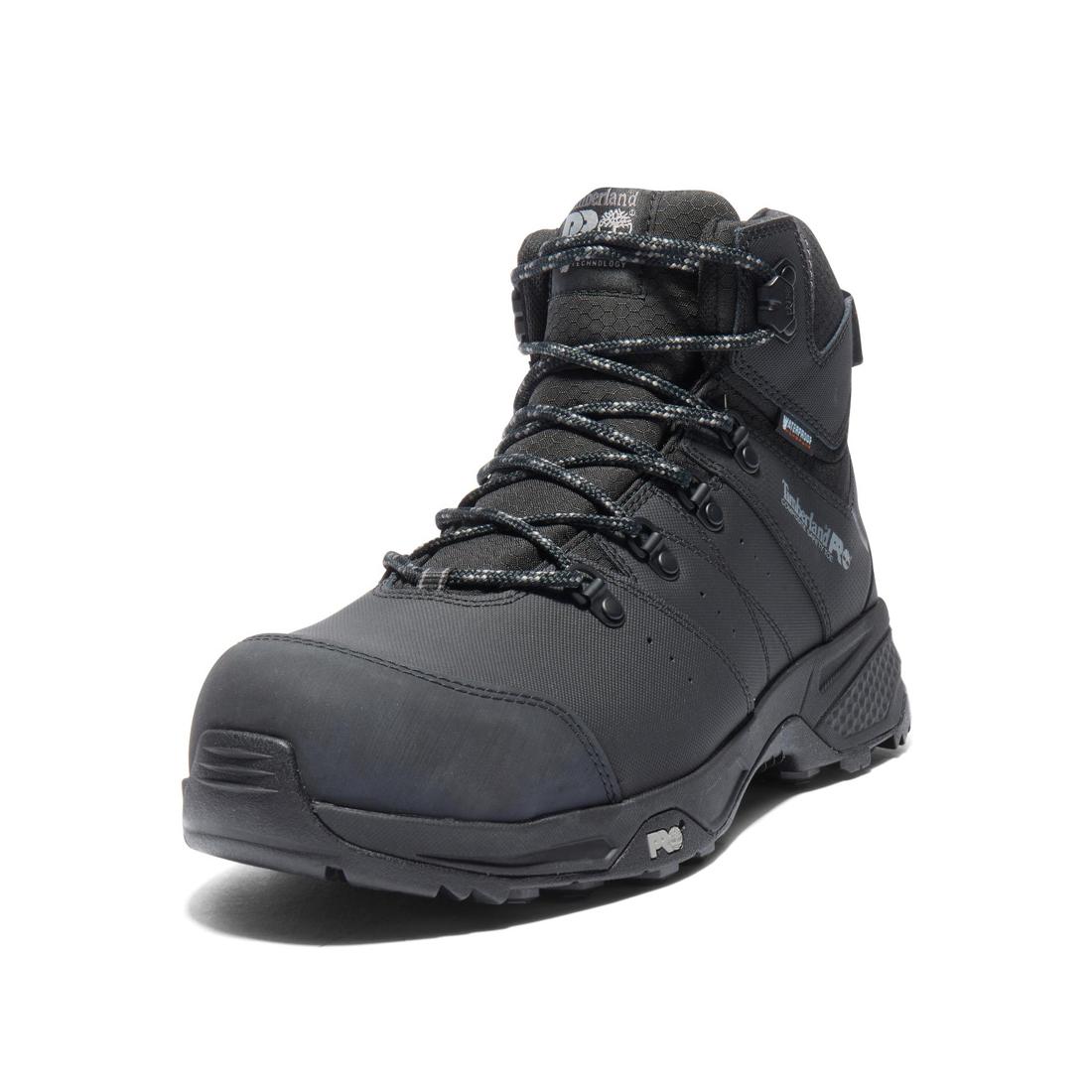 Switchback 6 Inch Composite-Toe Waterproof PR Work Boot Black