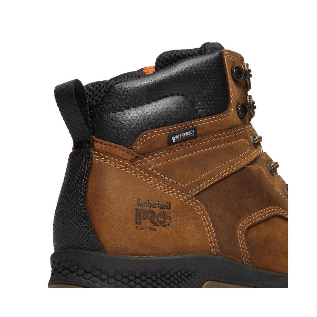 Titan EV 6 Inch Soft-Toe Waterproof Work Boot Brown