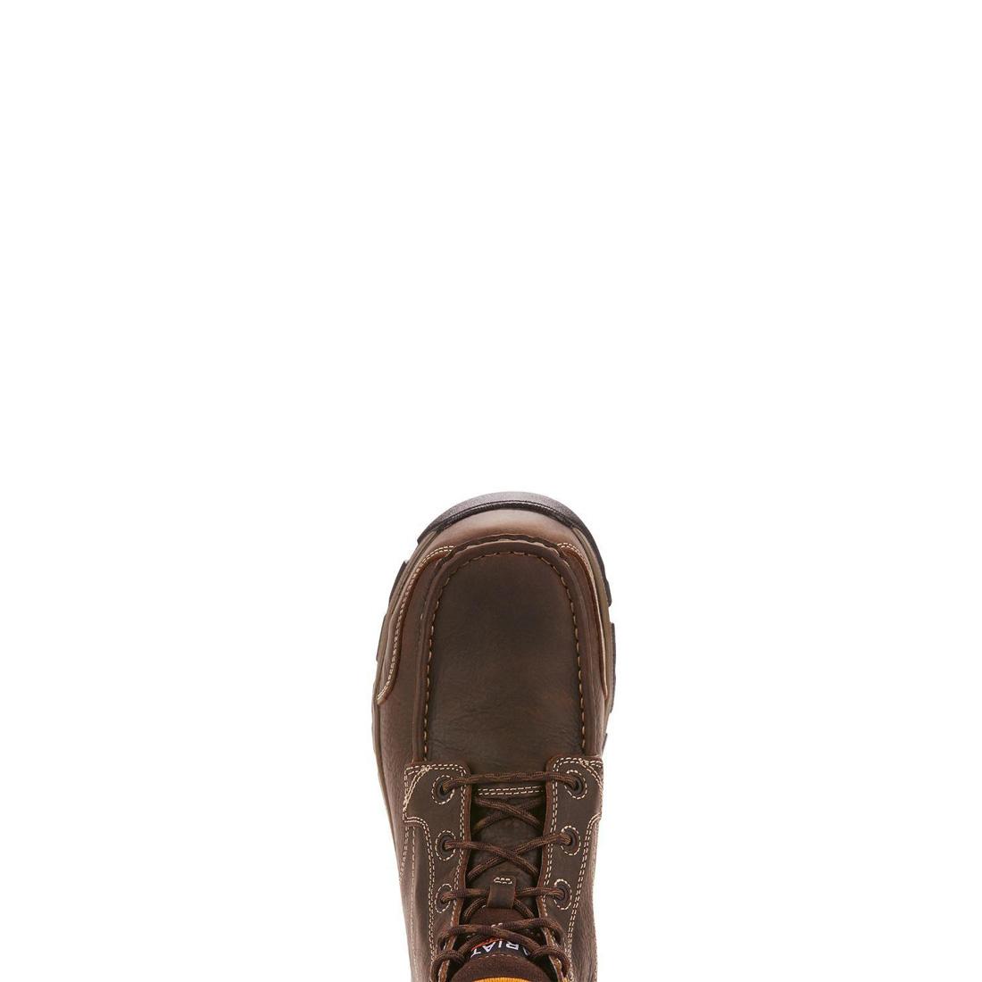 Ariat Edge LTE Composite-Toe Waterproof Chukka Work Boot Dark Brown Upper