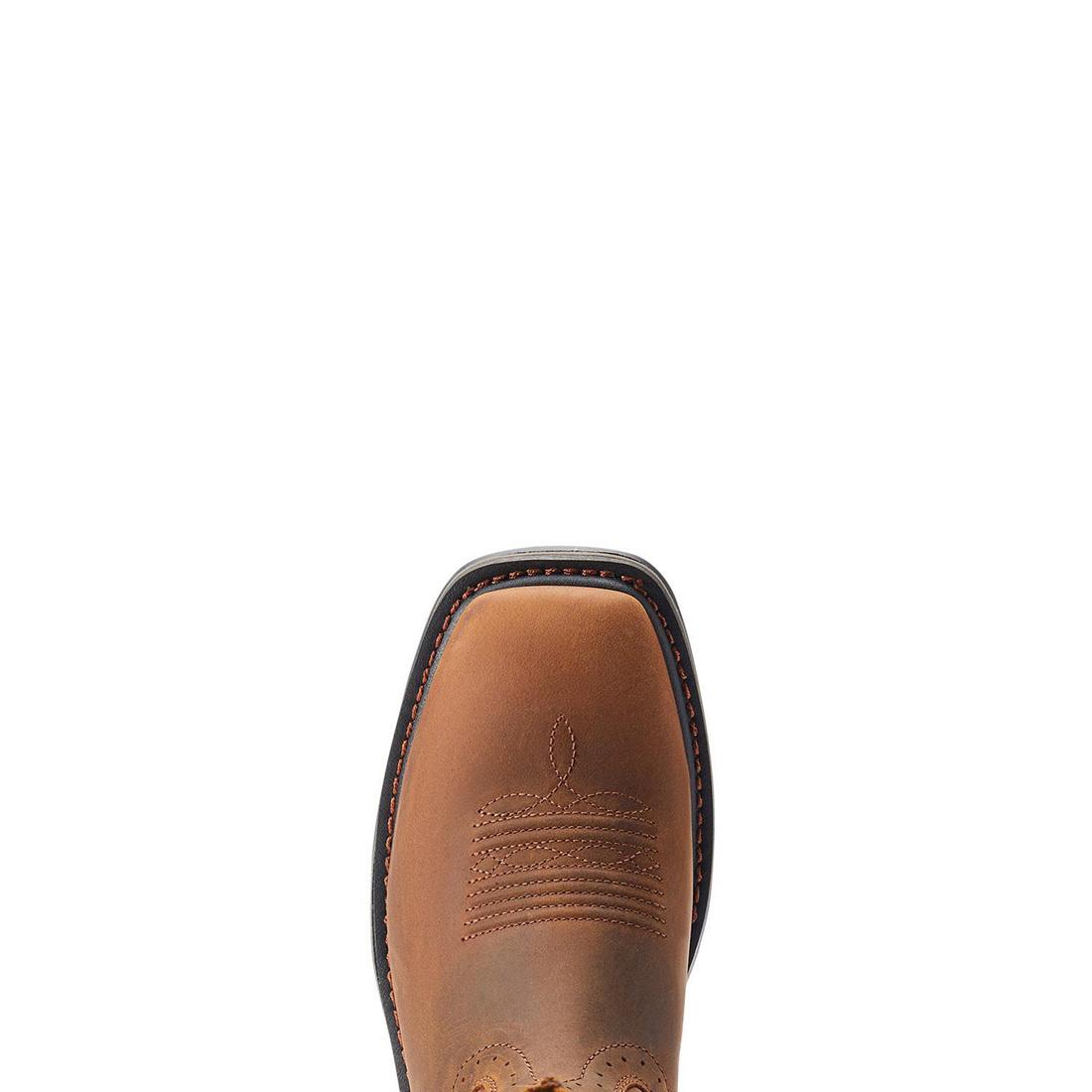 Ariat Sierra Shock Shield Patriot Soft-Toe Boot Distressed Brown Upper