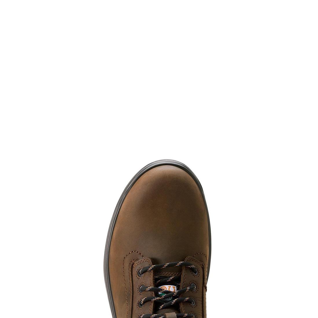 Ariat Turbo 6 inch Carbon-Toe CSA Waterproof Work Boot Rich Brown Upper