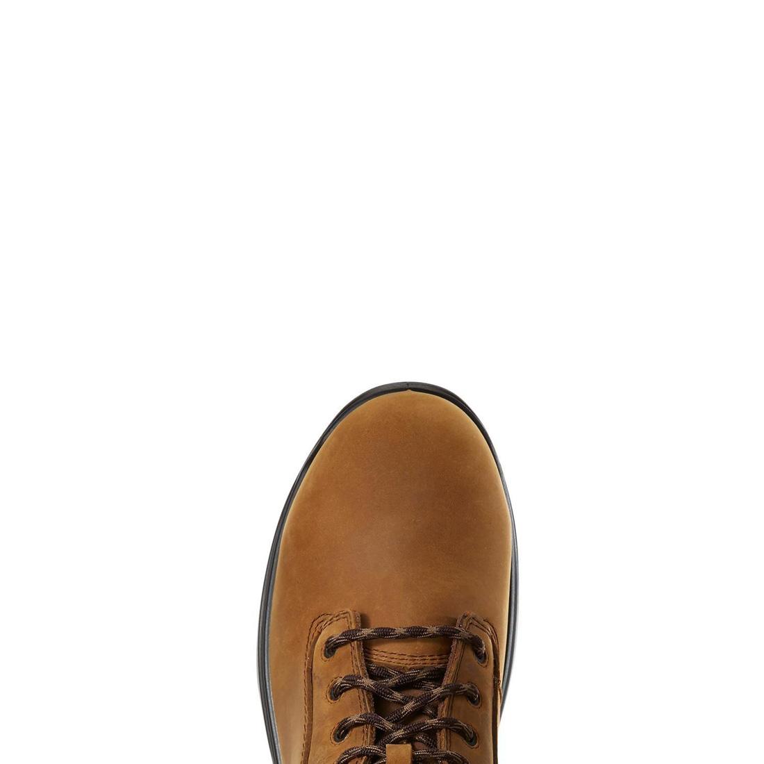 Ariat Turbo 8 inch Carbon-Toe Waterproof Work Boot Aged Bark Upper