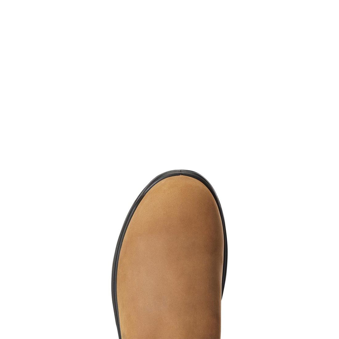 Ariat Turbo Soft-Toe Waterproof Chelsea Boot Aged Bark Upper