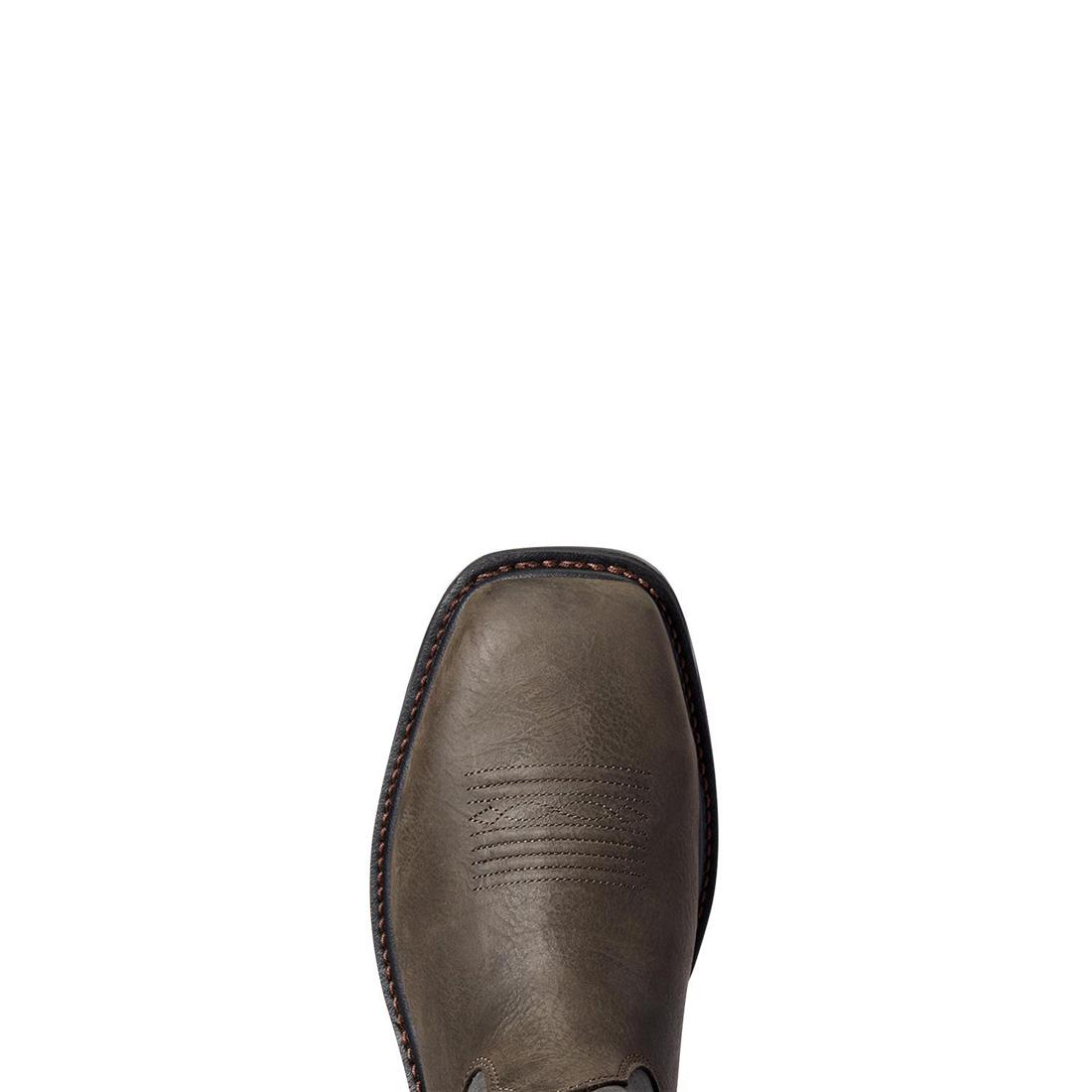 Ariat WorkHog XT Incognito Carbon Toe Work Boot Iron Coffee Upper