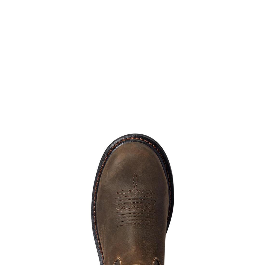 Ariat WorkHog XT Tumbleweed Waterproof Carbon Toe Work Boot Iron Coffee Sole