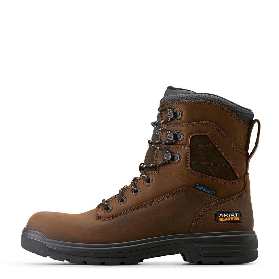 Turbo 8 inch Soft-Toe Waterproof Boot Rich Brown