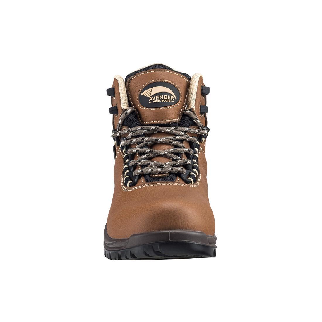 Avenger Breaker Women’s 6" Waterproof Puncture Resistant Composite Toe Work Boots – Brown A7286 Front Image