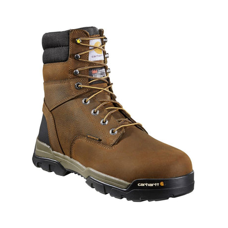 Carhartt 8" Ground Force Waterproof Insulated Soft Toe Boot Brown CME8047 back