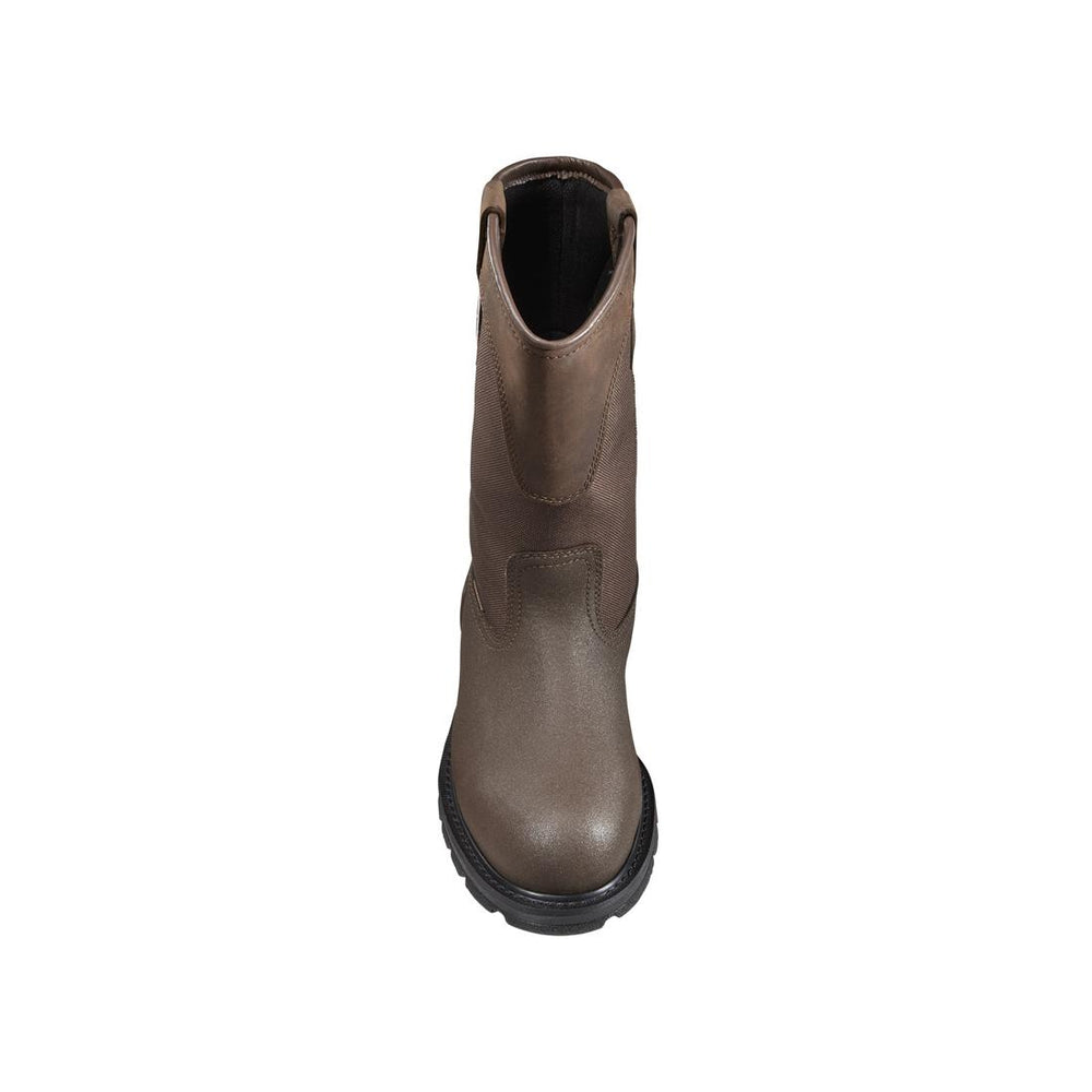 Carhartt 11" Heritage Steel-Toe Waterproof Wellington Pull-On Work Boot Dark Brown CMP1270 front