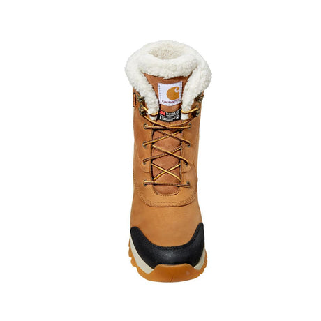 Carhartt 8" Women's Pellston Waterproof Insulated Winter Soft Toe Boot Light Brown FH8049-W front