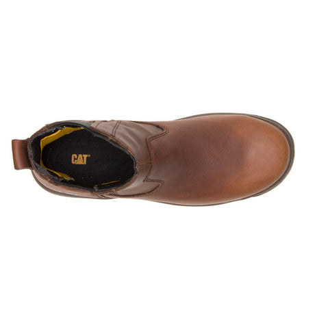 Caterpillar Abbey Women’s Steel-Toe Chelsea Work Boot Brown P91027 Front Image