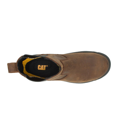Caterpillar Wheelbase Steel-Toe Chelsea Work Boot Clay P91026 Front Image