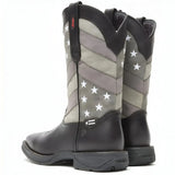 Durango Rebel Faded Black Flag Western Boot Heel