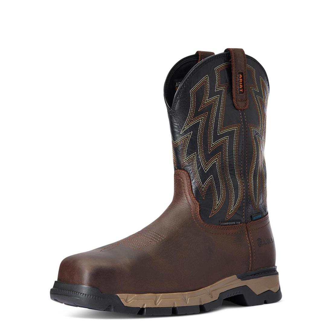 Ariat-Rebar Flex Western Waterproof Composite Toe Work Boot Dark Brown-10034157-Steel Toes-1