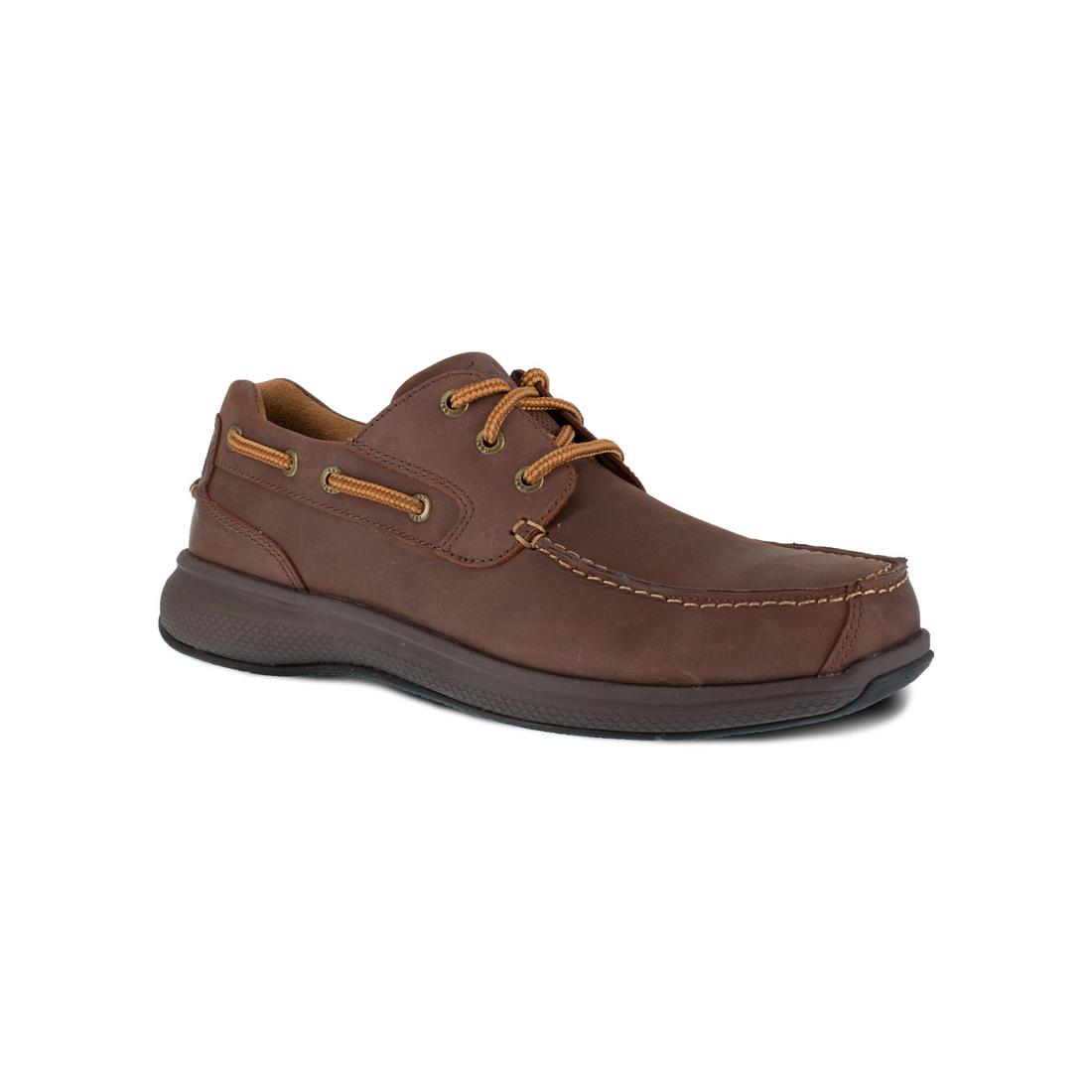 Florsheim Bayside Steel-Toe Boat Work Shoe Brown FS2326 Lateral Image