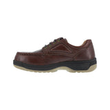 Florsheim Compadre Composite-Toe Oxford Work Shoe Dark Brown FS2400 Medial Image