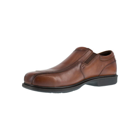 Florsheim Coronis Steel-Toe Slip On Dress Work Shoe Brown FS2006 Angled Image