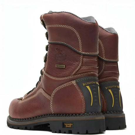 Georgia Boot AMP LT Logger Composite Toe Low Heel Waterproof Work Boot Heel