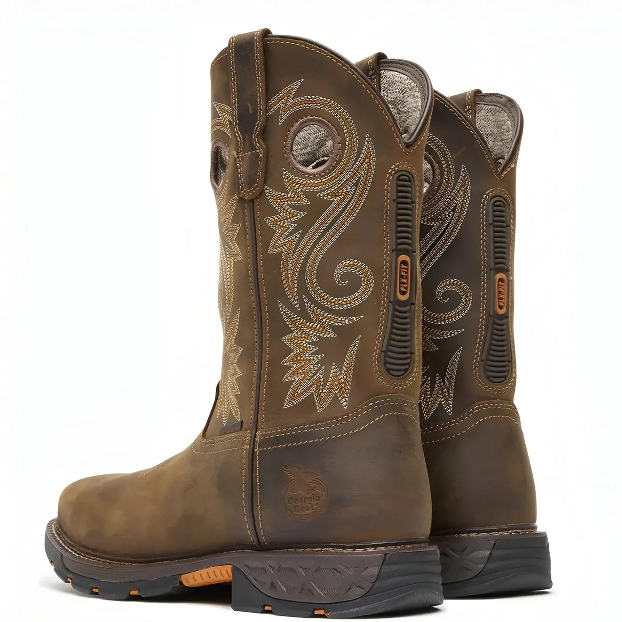 Georgia Boot Carbo-Tec FLX Alloy Toe Waterproof Pull-on Boot Crazy Horse Heel