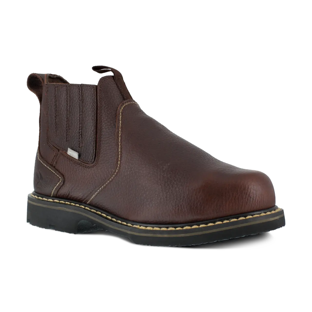 Iron Age-Groundbreaker Steel-Toe Slip-On 6 Inch Int Met Guard Work Boot Brown-Steel Toes-1