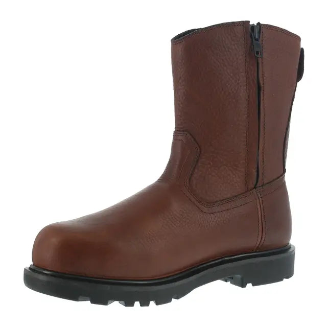 Iron Age-Hauler Composite-Toe Int Met Guard 10 inch Wellington Work Boot Brown-Steel Toes-4