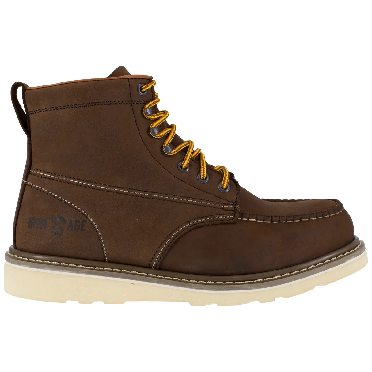 Iron Age-Reinforcer Steel-Toe 6-inch Wedge Work boot Brown-Steel Toes-1