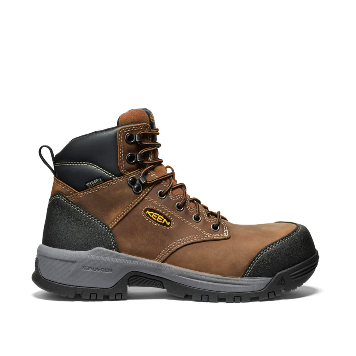 Keen-Evanston 6" Carbon-Toe Work Boot Waterproof Brown Keen-Steel Toes-1