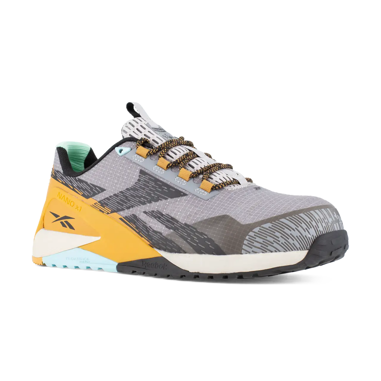 Reebok Nano X1 Adventure Work Athletic Composite Toe Silver, Grey, Clay, and Black RB348 details