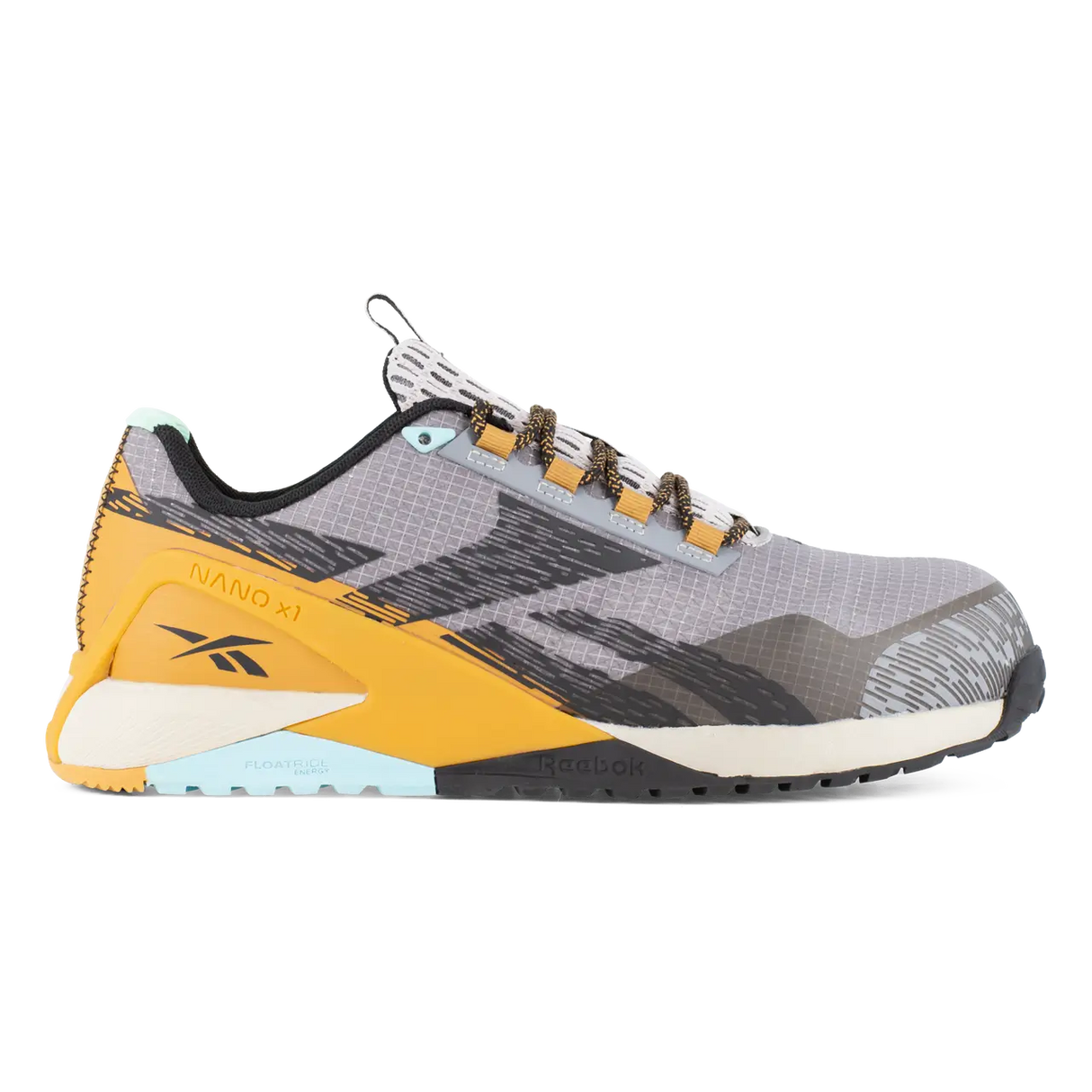 Reebok Nano X1 Adventure Work Athletic Composite Toe Silver, Grey, Clay, and Black RB348 side view