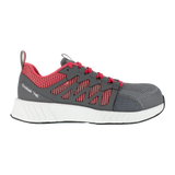Reebok Women's Fusion Flexweave Comp Toe Grey And Pink RB312 Side View