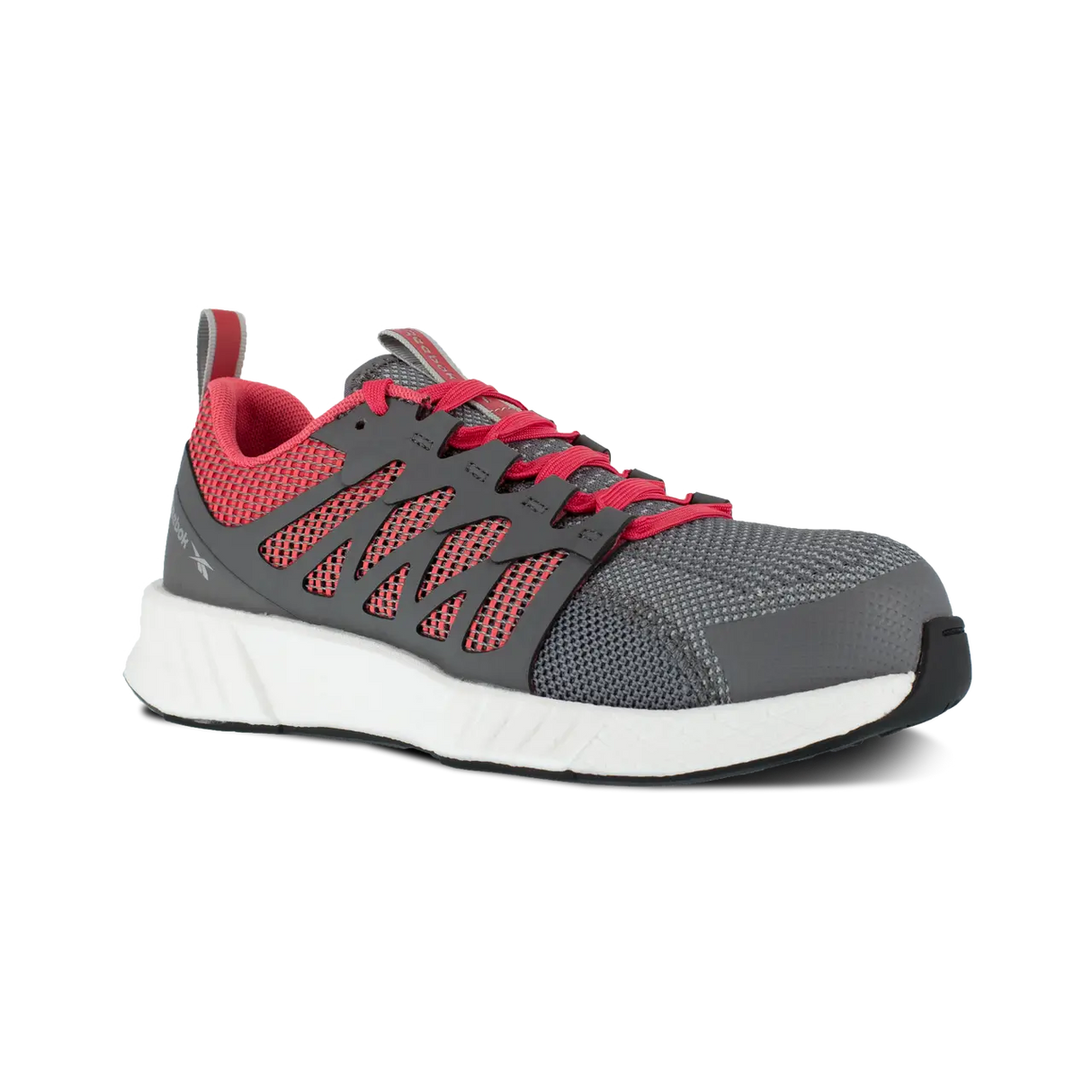 Reebok Women's Fusion Flexweave Comp Toe Grey And Pink RB312 Details