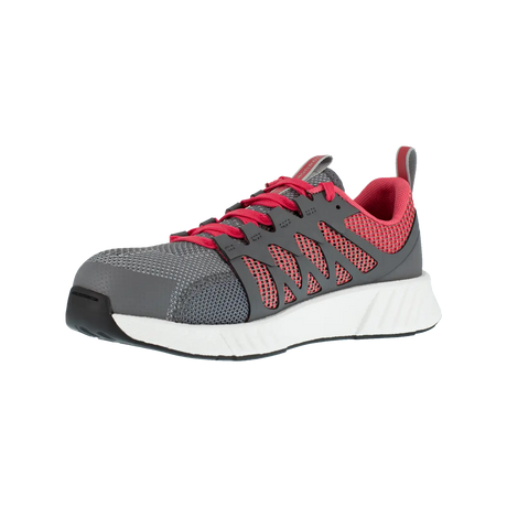 Reebok Women's Fusion Flexweave Comp Toe Grey And Pink RB312 Inside View