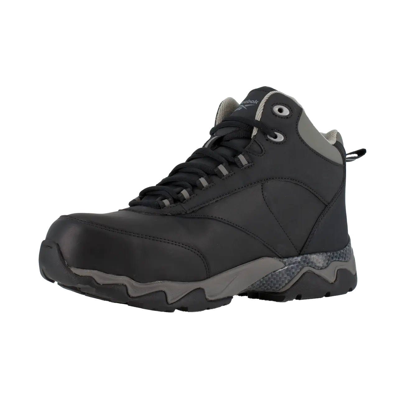 Reebok Work-Beamer Athletic Composite Toe Black with CushGuard™ Internal Met Guard Gray-Steel Toes-2