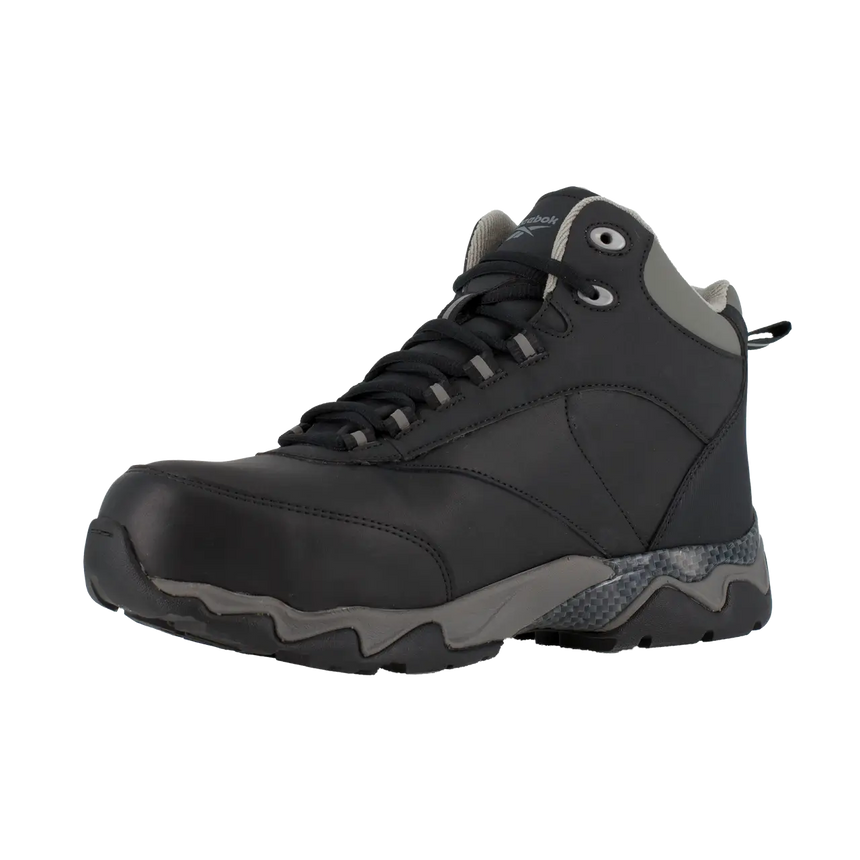 Reebok Work-Beamer Athletic Composite Toe Black with CushGuard™ Internal Met Guard Gray-Steel Toes-2