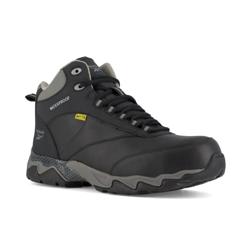 Reebok Work-Beamer Athletic Composite Toe Black with CushGuard™ Internal Met Guard Gray-Steel Toes-4