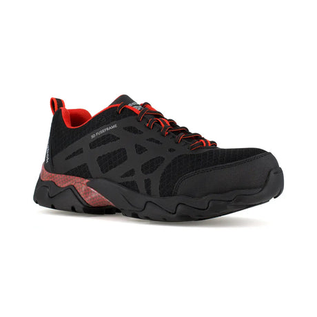 Reebok Work-Beamer Athletic Composite Toe Black,Red-Steel Toes-2