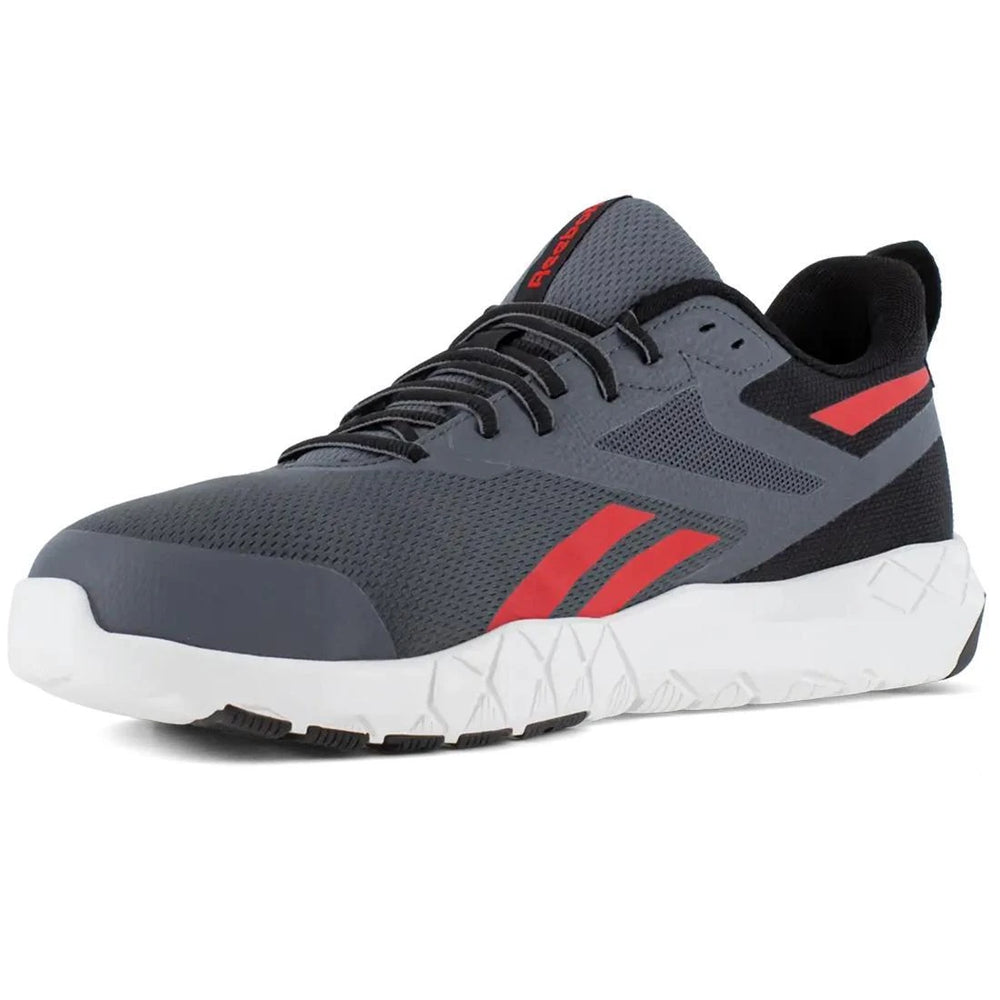 Reebok Work-Flexagon Force Xl Work Athletic Composite Toe Gray, Red-Steel Toes-5