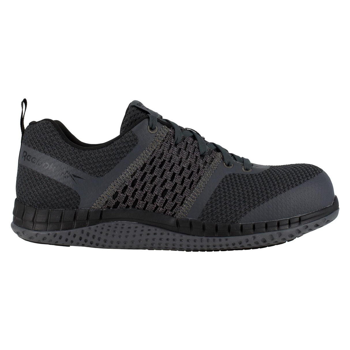 Reebok Work-Print Work Ultk Athletic Composite Toe Black and Coal Gray-Steel Toes-1